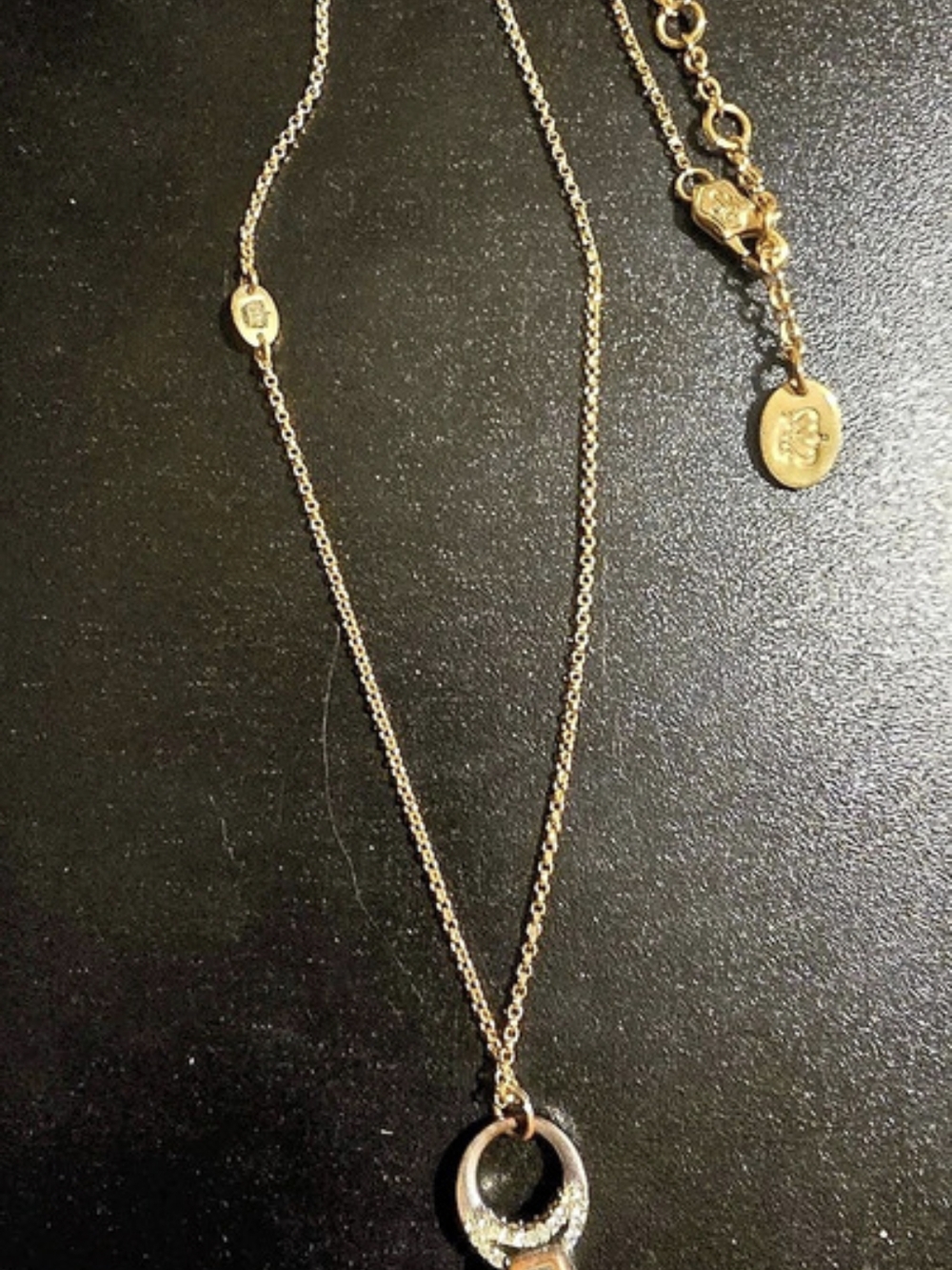 Vintage Y2K Juicy Couture Engagement Ring Necklace